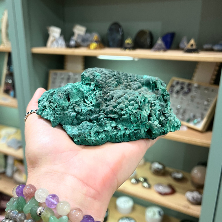 Malachite grezza - Pietra naturale di trasformazione e protezione energetica