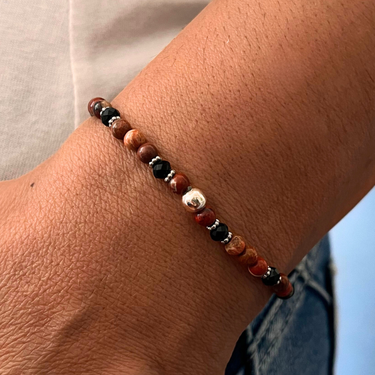 Jaspe Rojo - Pulsera Elástica