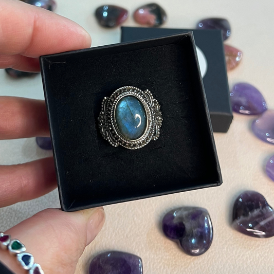 Anello con Labradorite