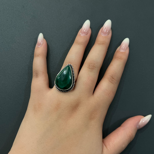 Anello in Malachite