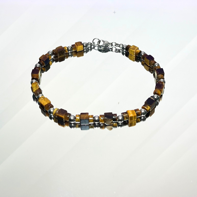 Bracciale Uomo in Occhio di Tigre – Energia, Forza e Protezione