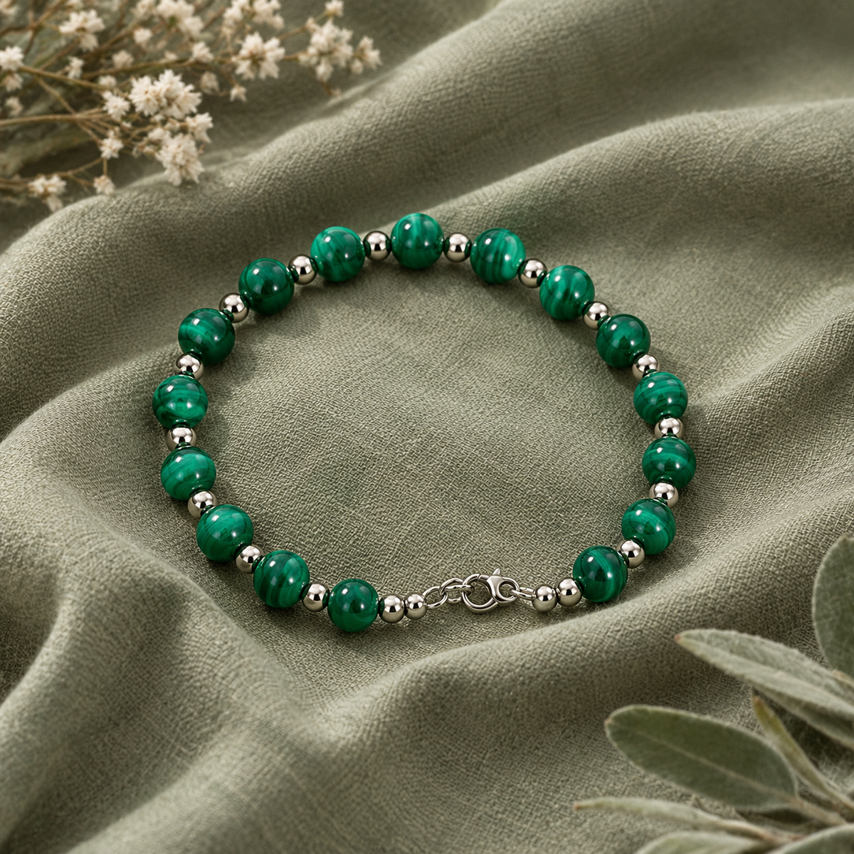 Bracciale in Malachite