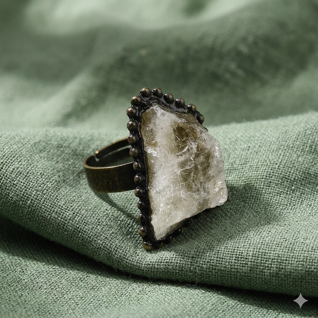 Anello con Pietra Grezza Naturale – Regolabile