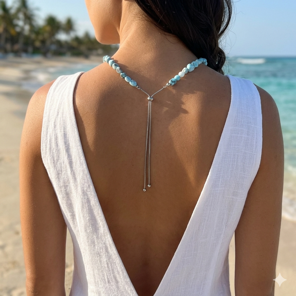 Collana Regolabile in Larimar