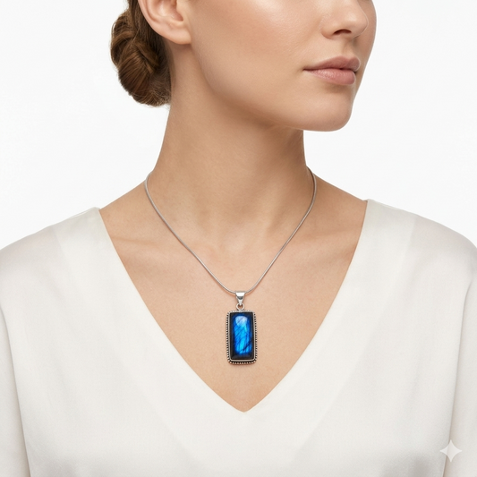 Collana in Labradorite Naturale