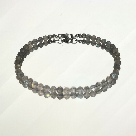 Bracciale in Labradorite sfaccettata