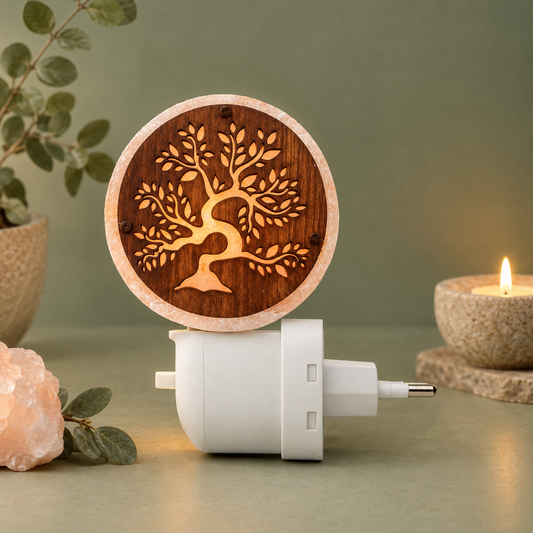 Luce Notturna di Sale Rosa dell’Himalaya Bonsai