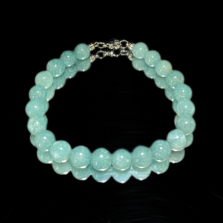 Bracciale in Acquamarina - Chiusura acciaio