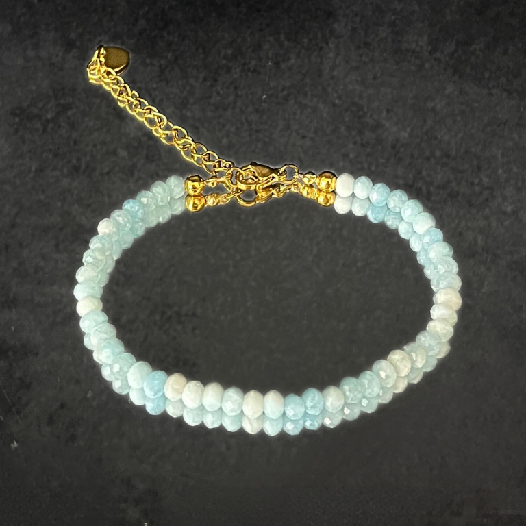 Bracciale Acquamarina sfaccettata