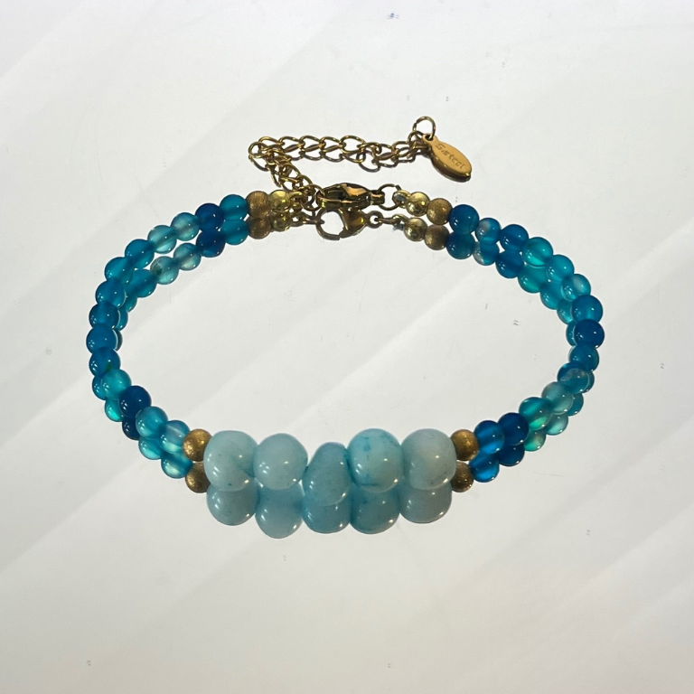 Bracciale in Agata Blu