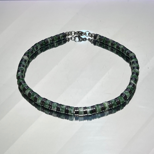 Bracciale Agata Muschiata e Ematite