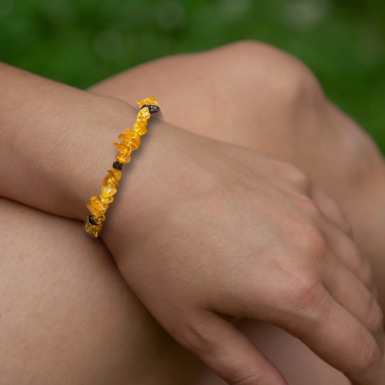 Bracciale in Ambra Naturale – Luce vitale, Calore, Protezione