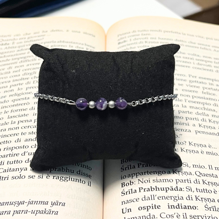 Bracciali con pietre naturali su catena Acciaio