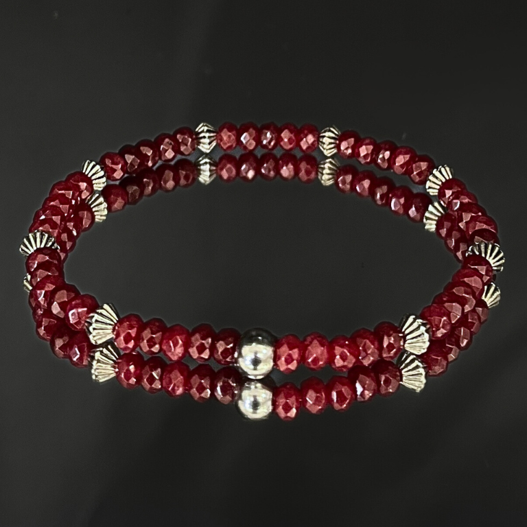 Bracciale in Granato – Passione, Coraggio e Vitalità