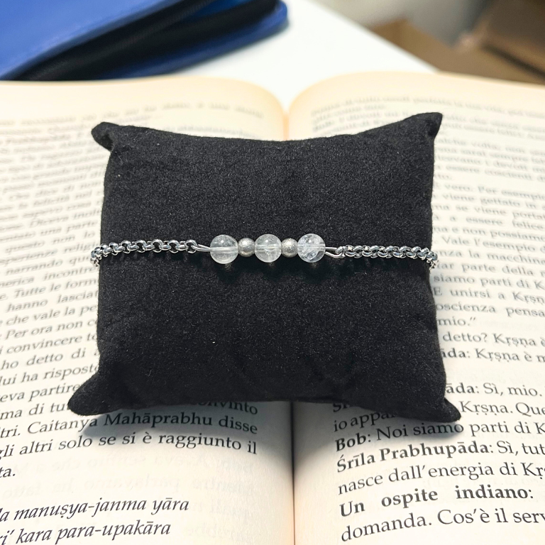 Bracciali con pietre naturali su catena Acciaio