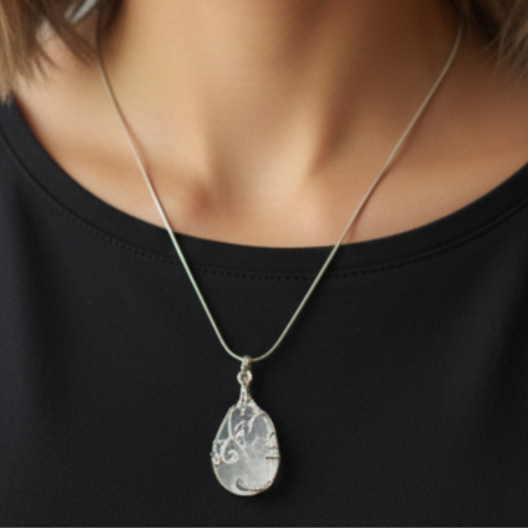 Collana con Quarzo Ialino (Cristallo di Rocca)