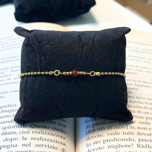 Bracciali con Pietra Naturale su catena Dorata