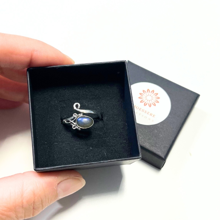 Anello Labradorite Regolabile - Argento 925
