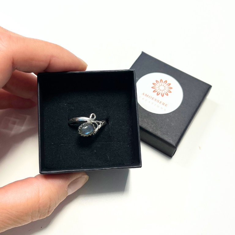 Anello Labradorite Regolabile - Argento 925