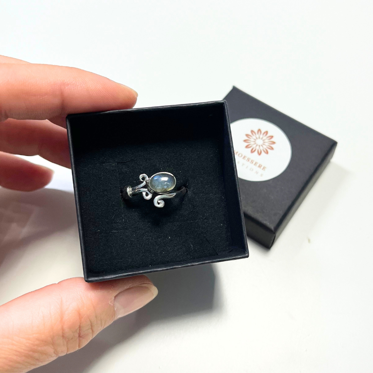 Anello Labradorite Regolabile - Argento 925