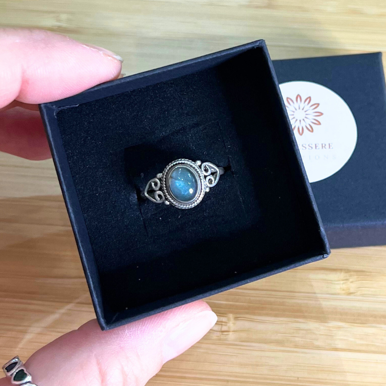 Anello Labradorite in Argento