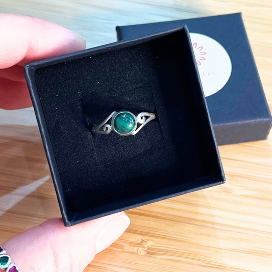 Anello in Argento con Malachite