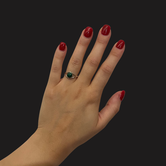 Anello in Malachite e Argento 925