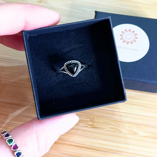 Anello In Argento con Onice nera