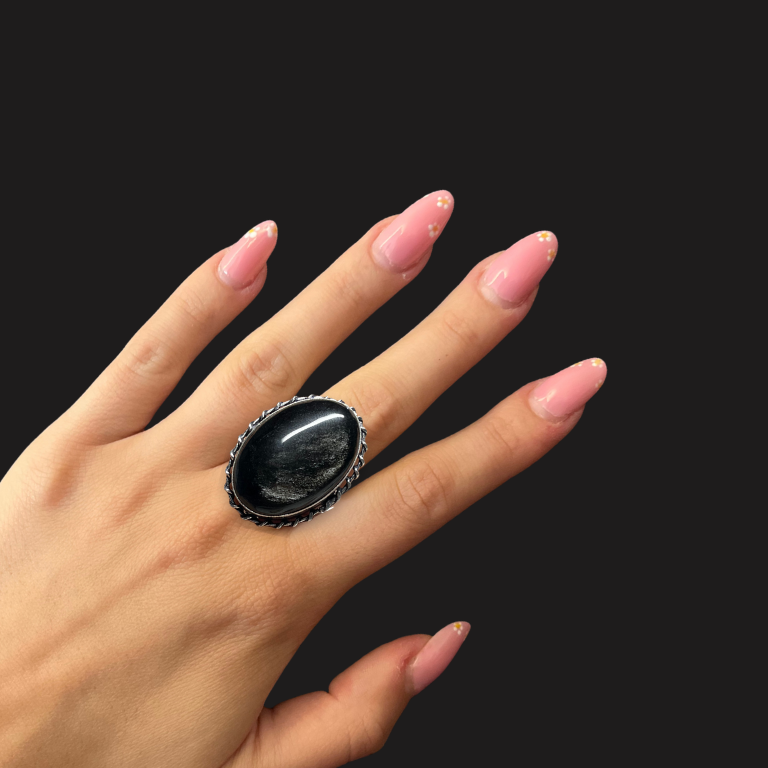 Anelli in Ossidiana argento