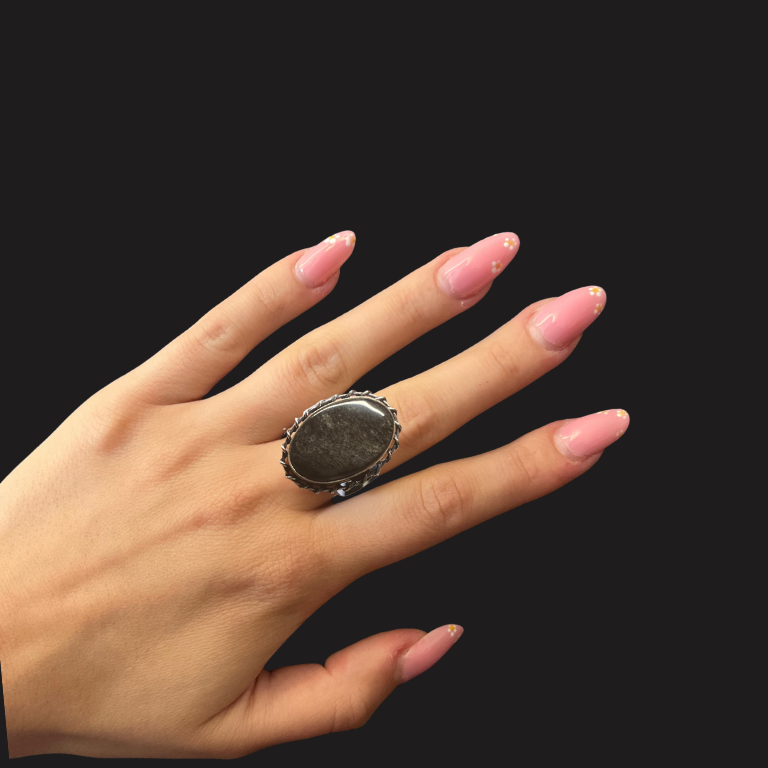Anelli in Ossidiana argento