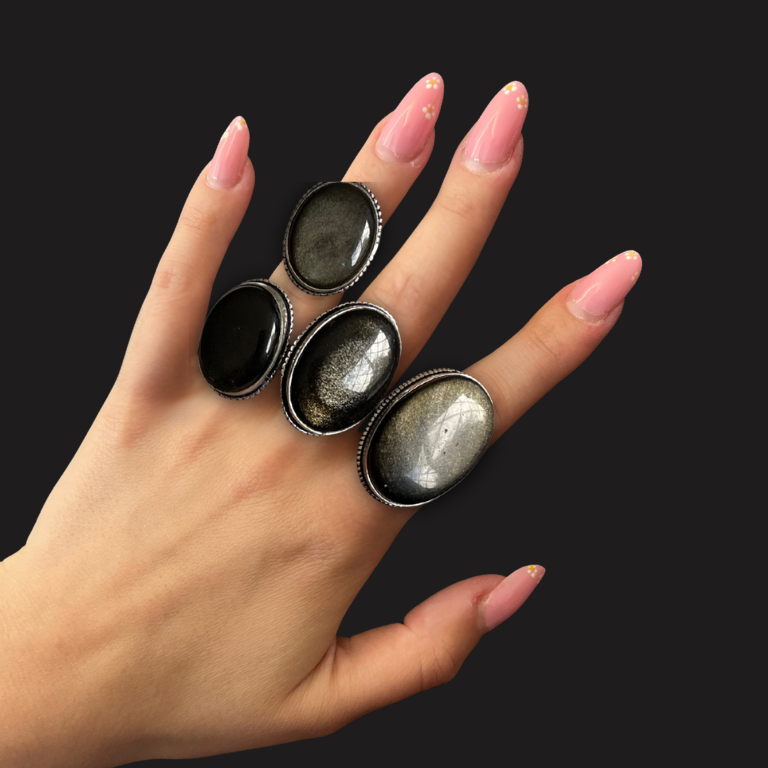 Anello in Ossidiana Dorata