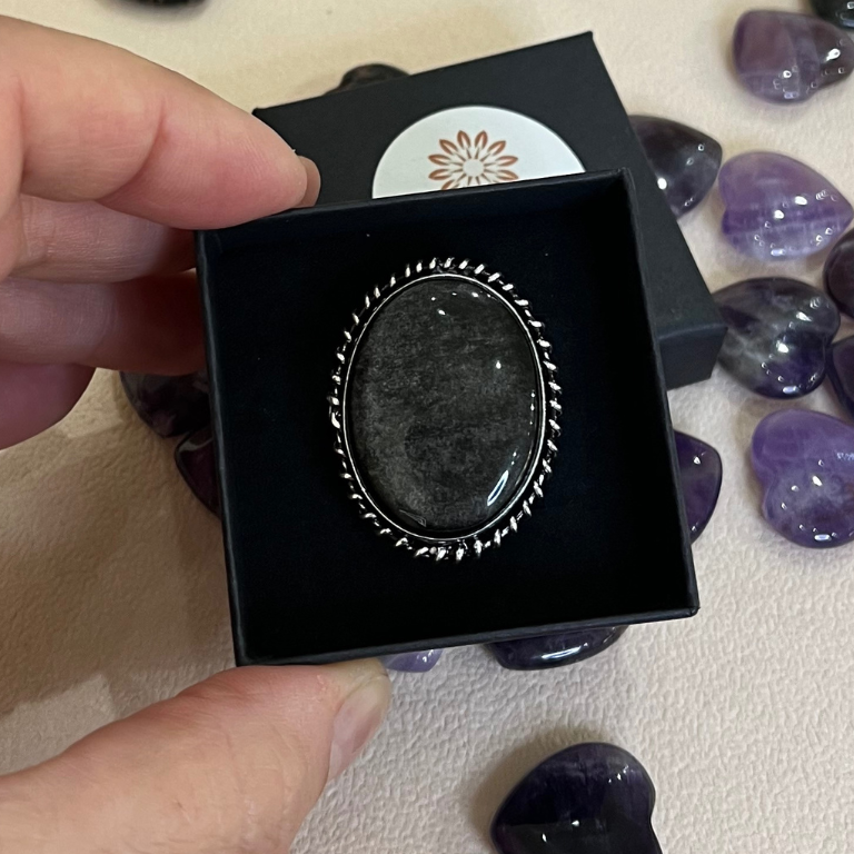 Anelli in Ossidiana argento