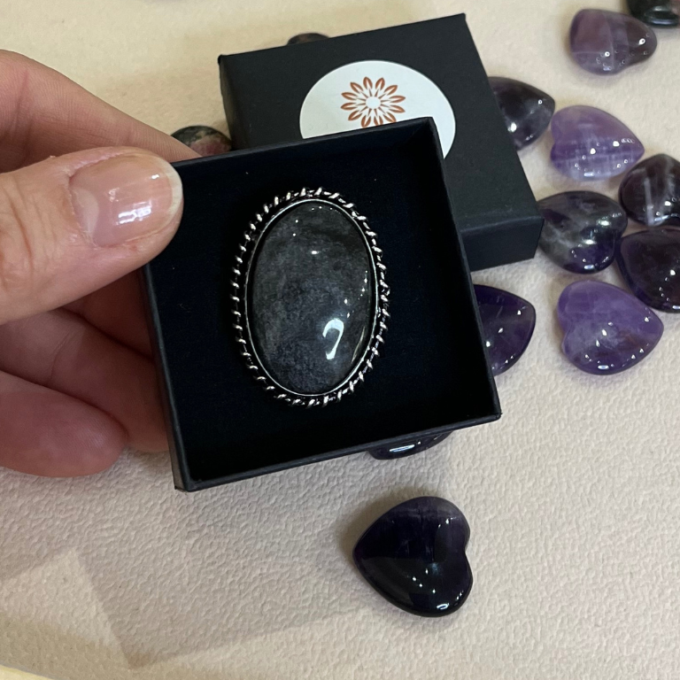 Anelli in Ossidiana argento