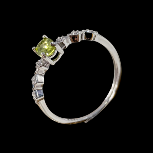 Anello in Peridoto – Regolabile in Argento 925