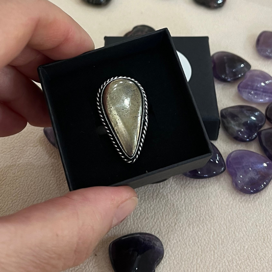 Anello regolabile in Pirite