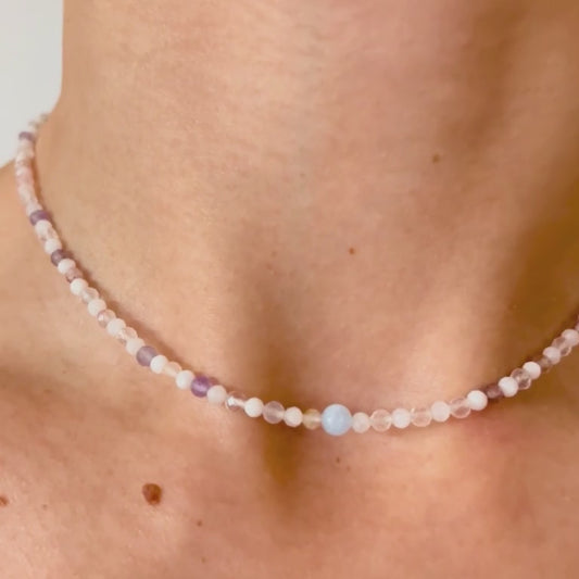 Collana  Pietra di Luna e Super Seven