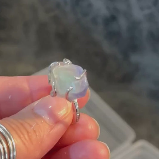 Anello in Fluorite Grezza
