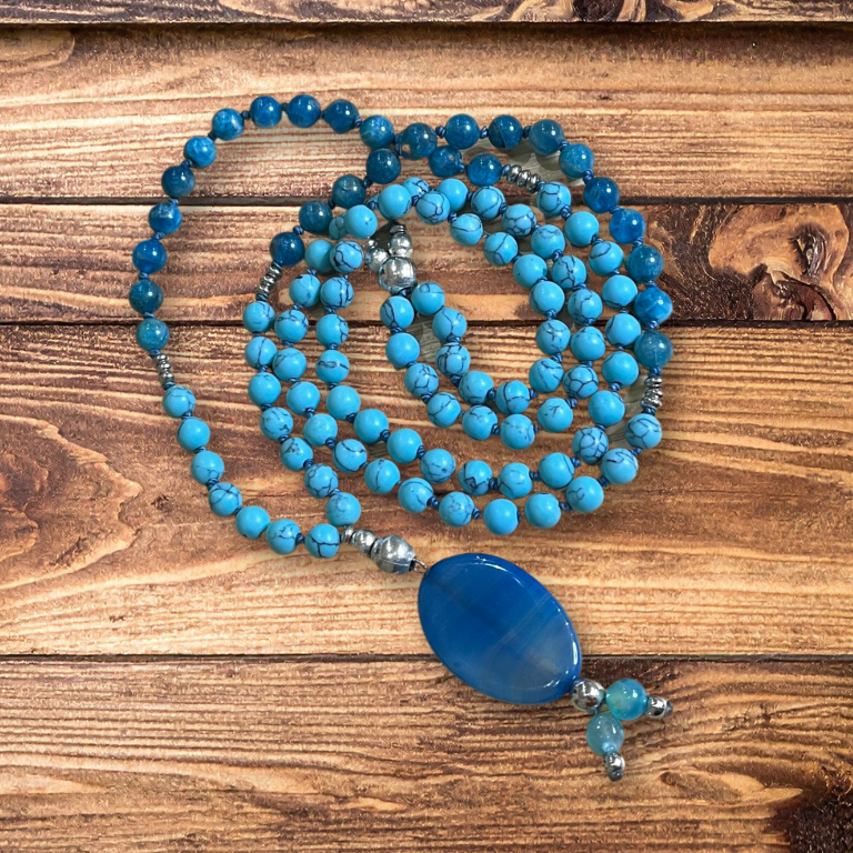 JAPAMALA TURQUOISE (6mm) APATITE (7mm)