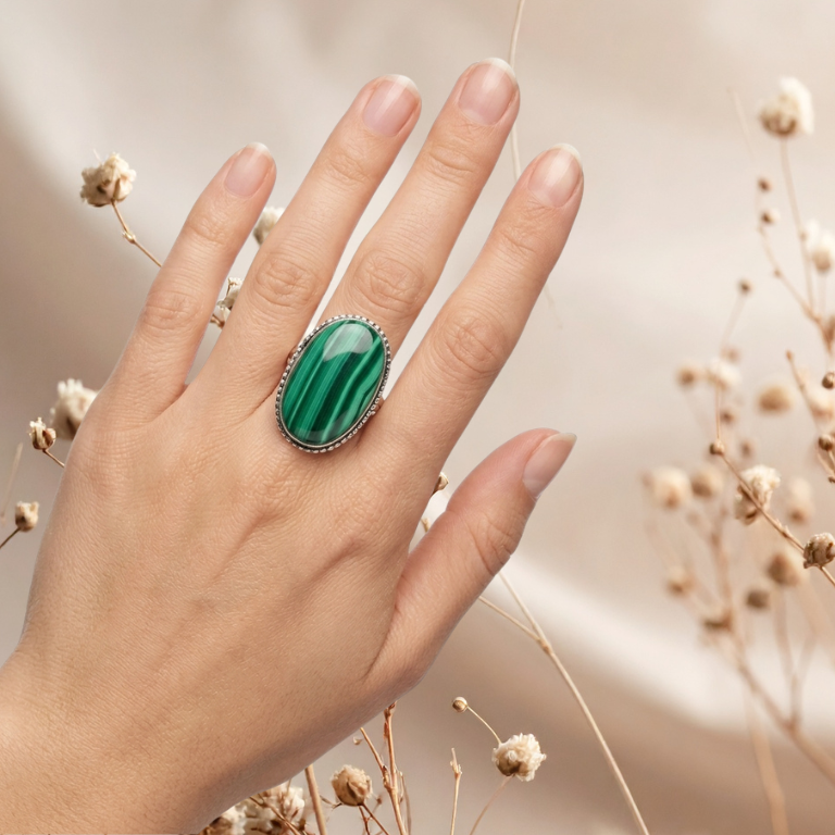 Anelli in Malachite