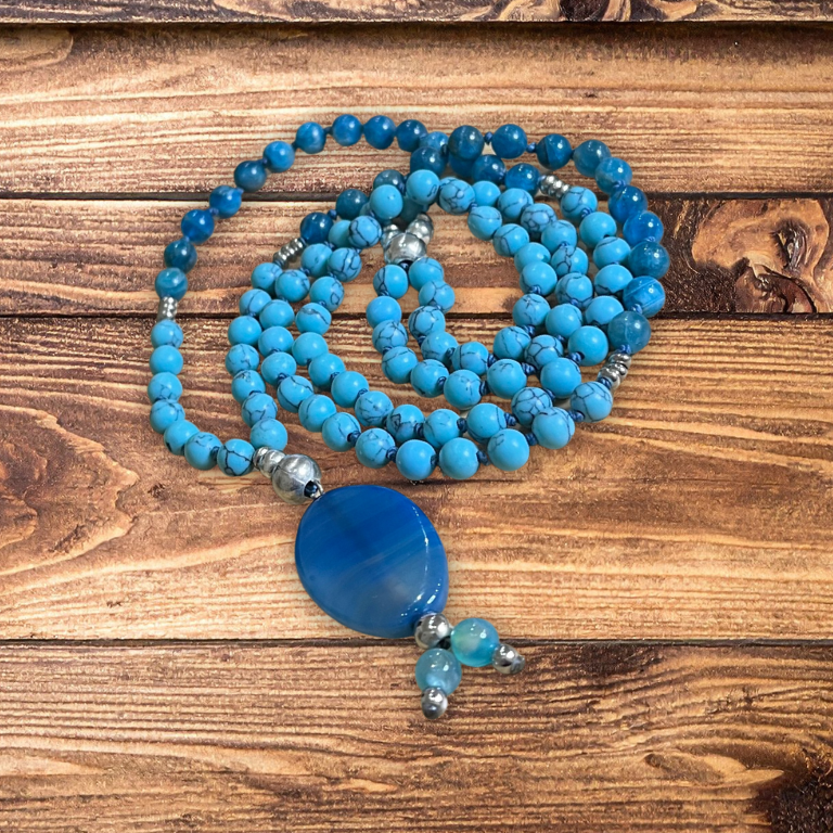 JAPAMALA TURQUOISE (6mm) APATITE (7mm)