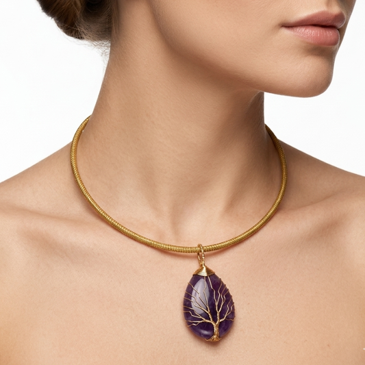 Collana in Capim Dourado con Pietre naturali