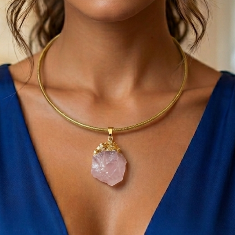 Collana in Capim Dourado con Pietre naturali