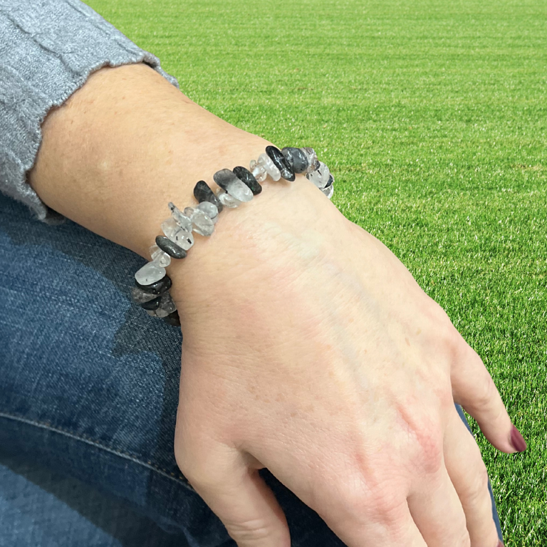 Bracciale Chips in Quarzo Tormalinato