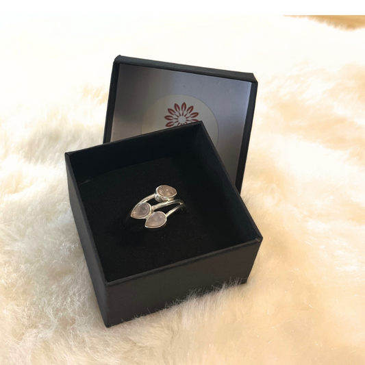 Anello in Argento e Quarzo Rosa