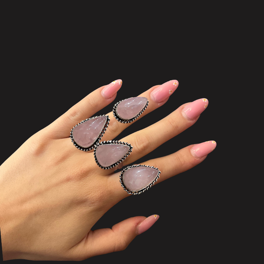 Anello Quarzo rosa