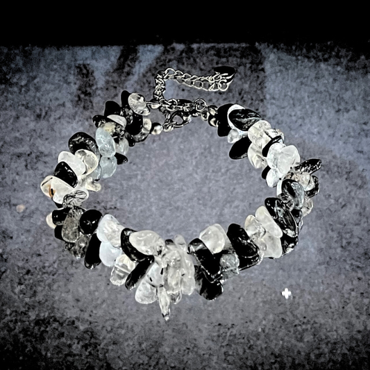 Bracciale Chips in Quarzo Tormalinato
