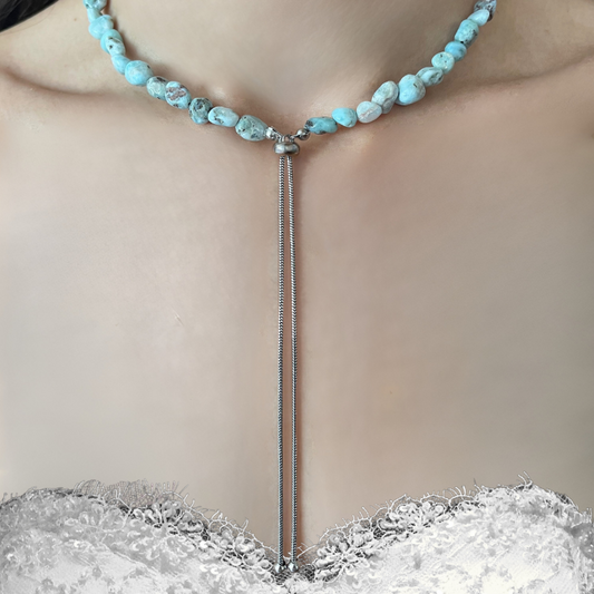 Collana Regolabile in Larimar
