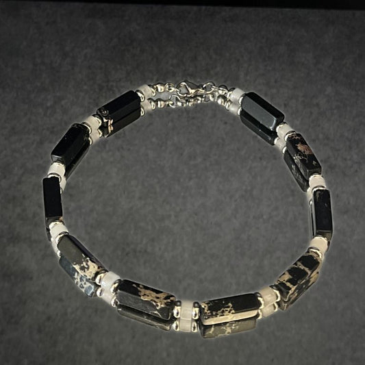 Bracciale in Pietra Sedimentaria e Pietra di Luna