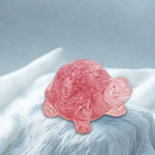 Tartaruga in Quarzo Rosa