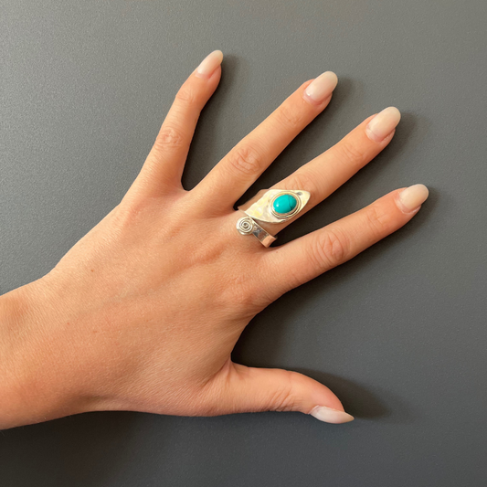 Anello Regolabile con Turchese